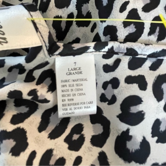 New! DS vintage Silkscreen silk Leopard Print slip dress 20678 - Picture 6 of 9